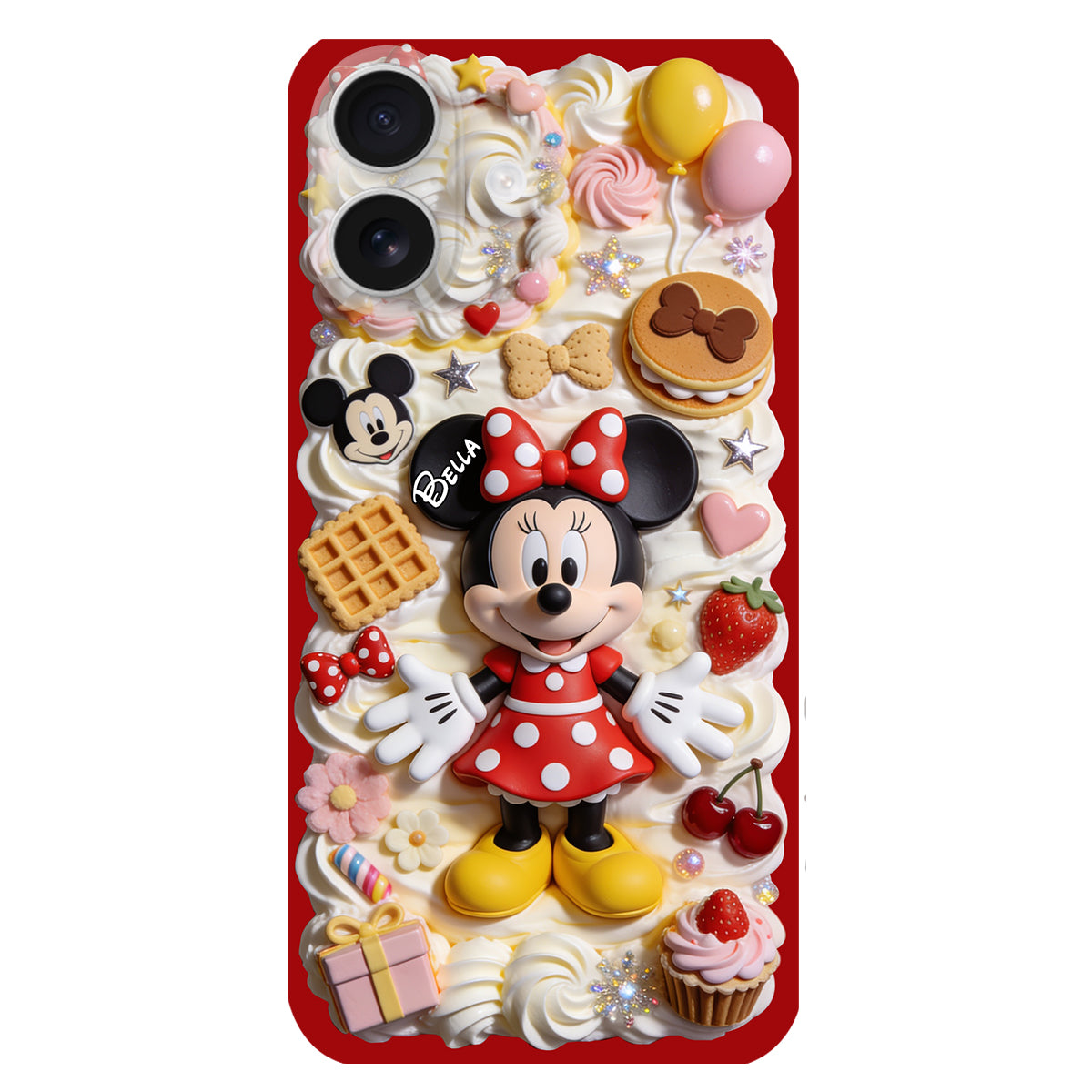 Sweet Magic - Personalized Mouse 3D Embossed Leather Phone Case