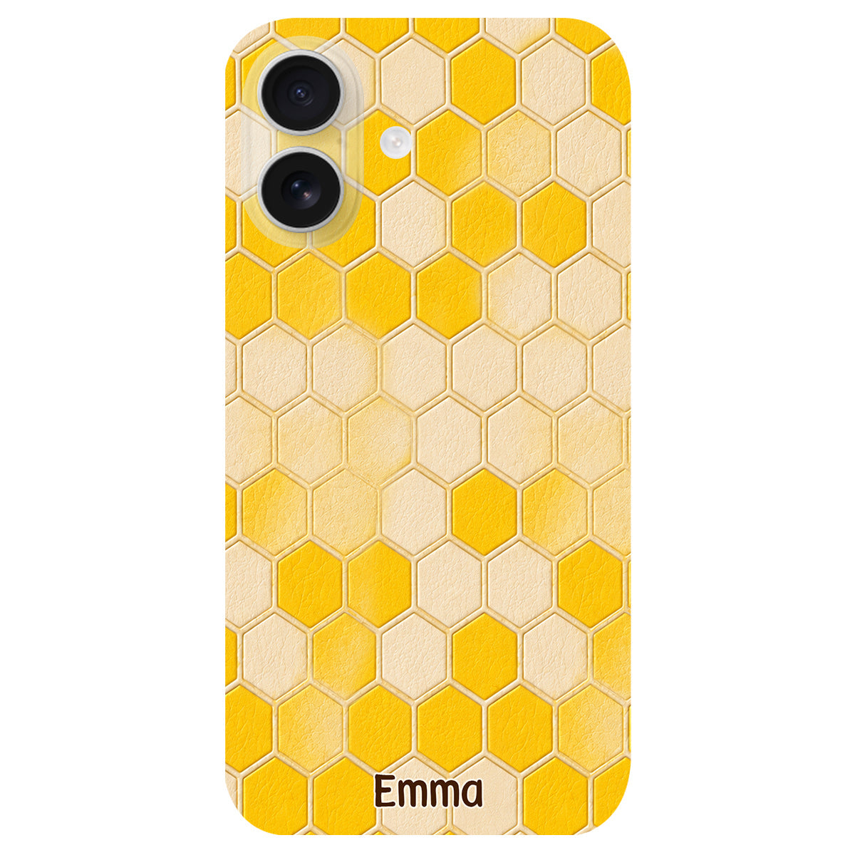 Winnie Friends Leather Case & Dangling Charm - Personalized Yellow Bear 3D Embossed Leather Phone Case