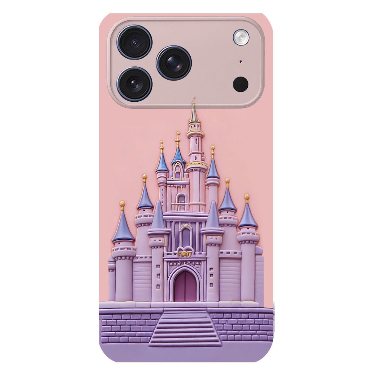 Magical Castle Friends Leather Phone Case & Charm Set - Personalized Mouse 3D Embossed Leather Phone Case