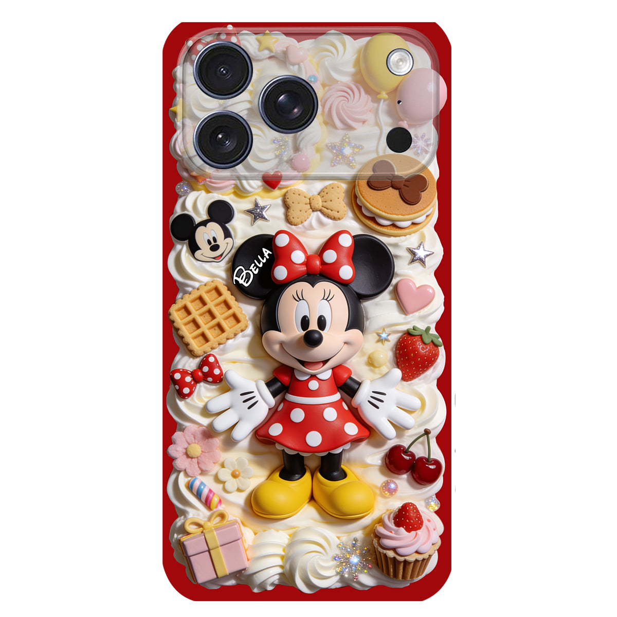 Sweet Magic - Personalized Mouse 3D Embossed Leather Phone Case