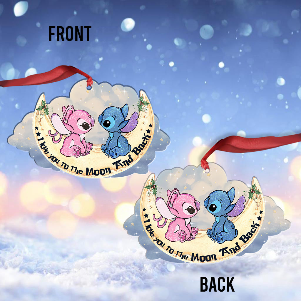 I Love You To The Moon And Back - Personalized Ohana Ornament