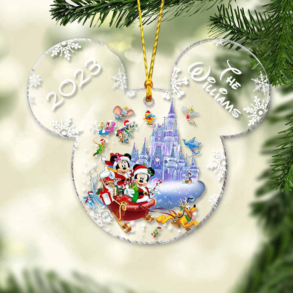 Magical Christmas - Personalized Mouse Transparent Ornament
