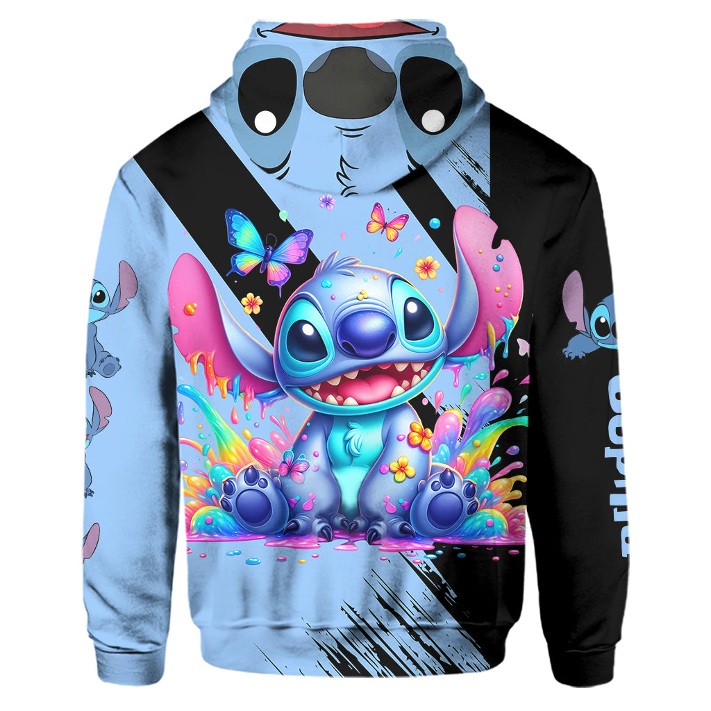 Ohana Colorful Butterfly - Personalized Ohana Hoodie and Sweatpants