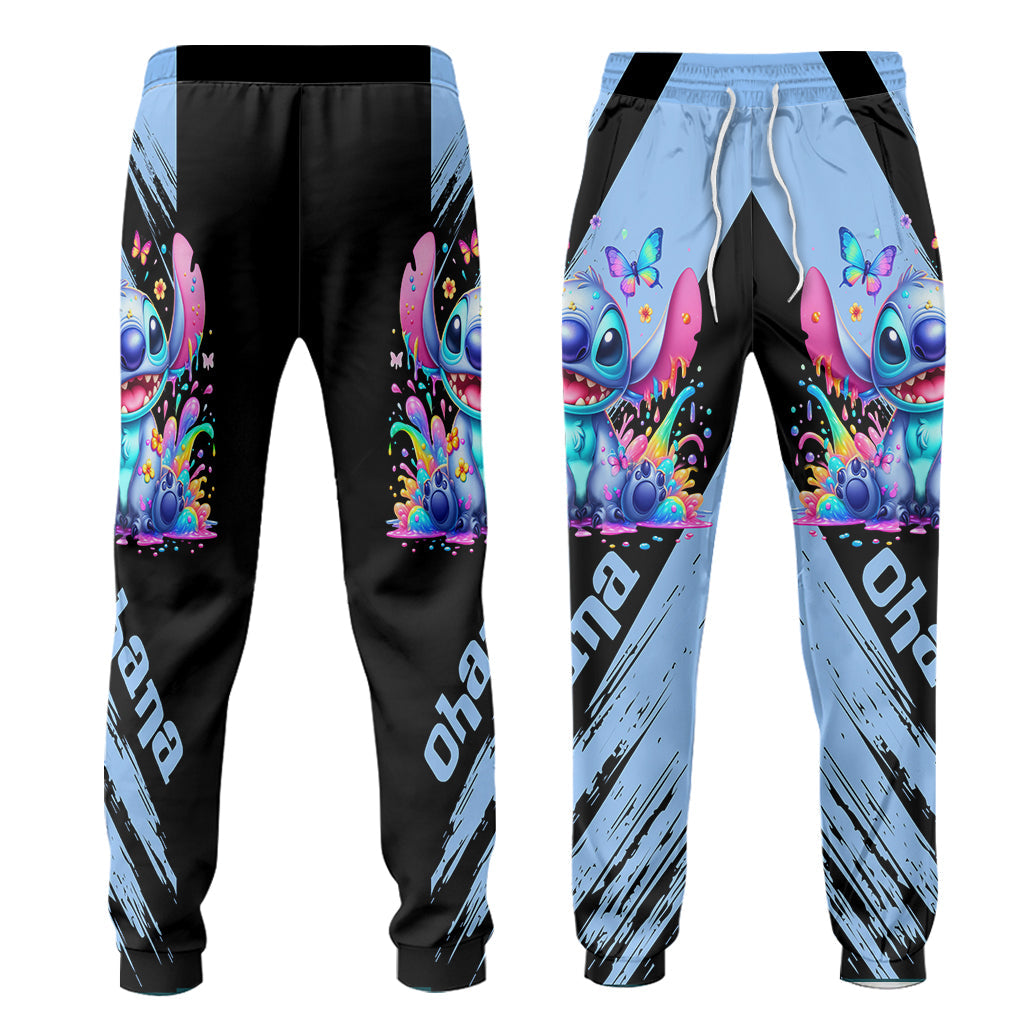Ohana Colorful Butterfly - Personalized Ohana Hoodie and Sweatpants