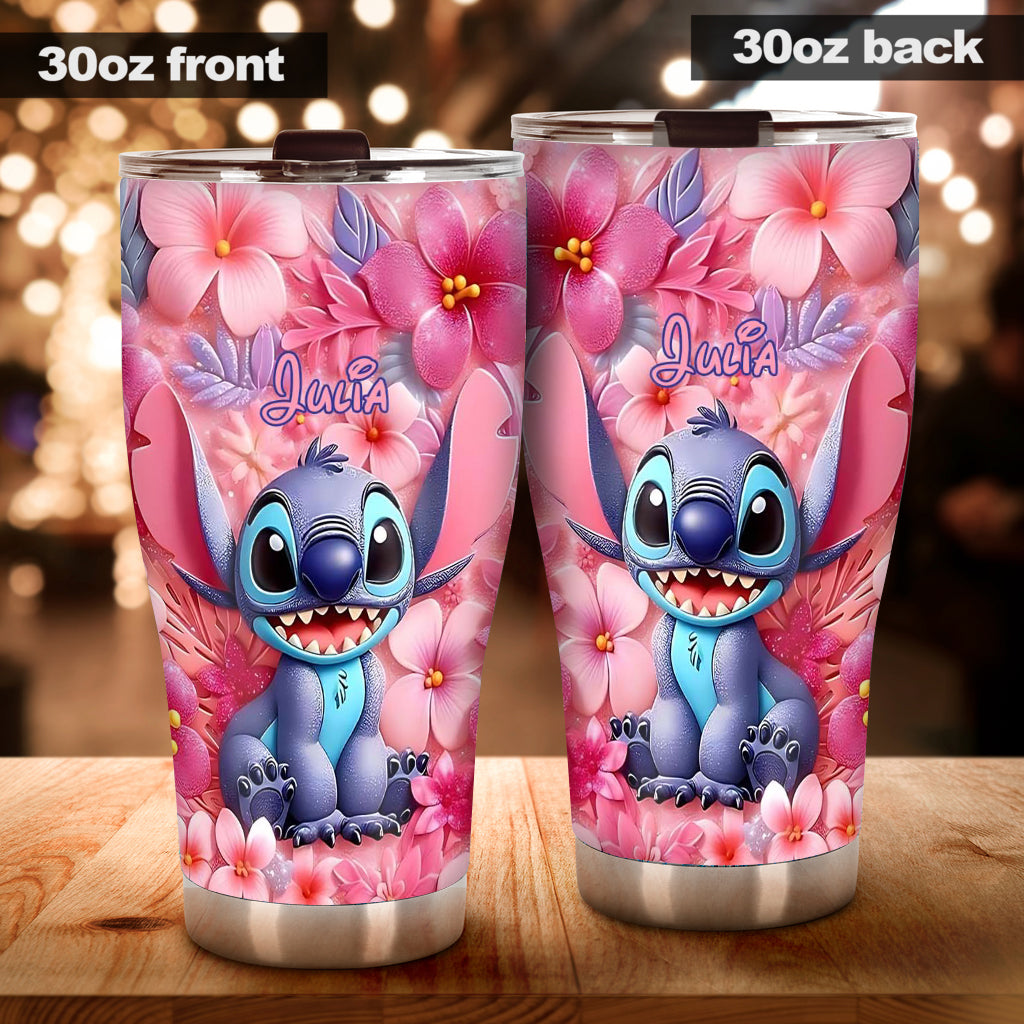 Floral Ohana - Personalized Ohana Tumbler