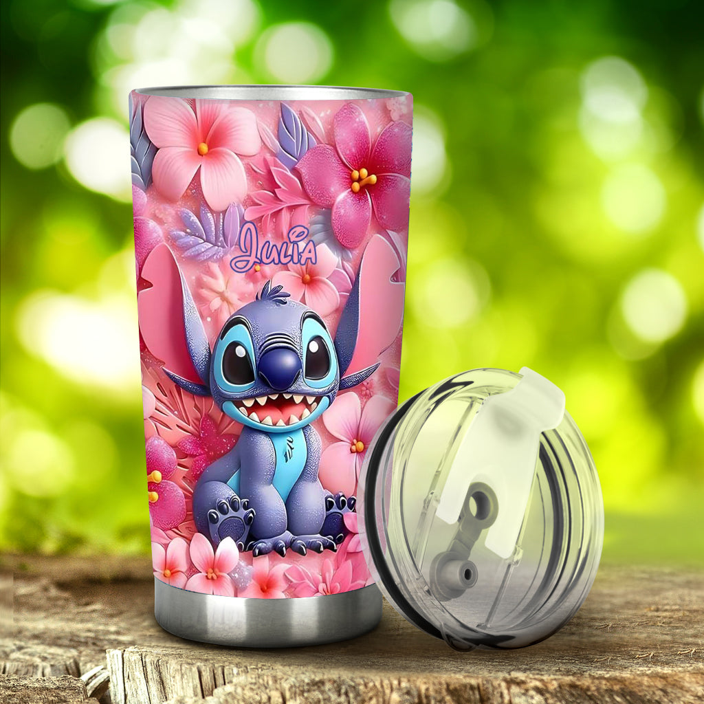 Floral Ohana - Personalized Ohana Tumbler