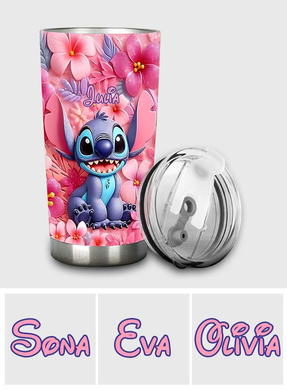 Floral Ohana - Personalized Ohana Tumbler