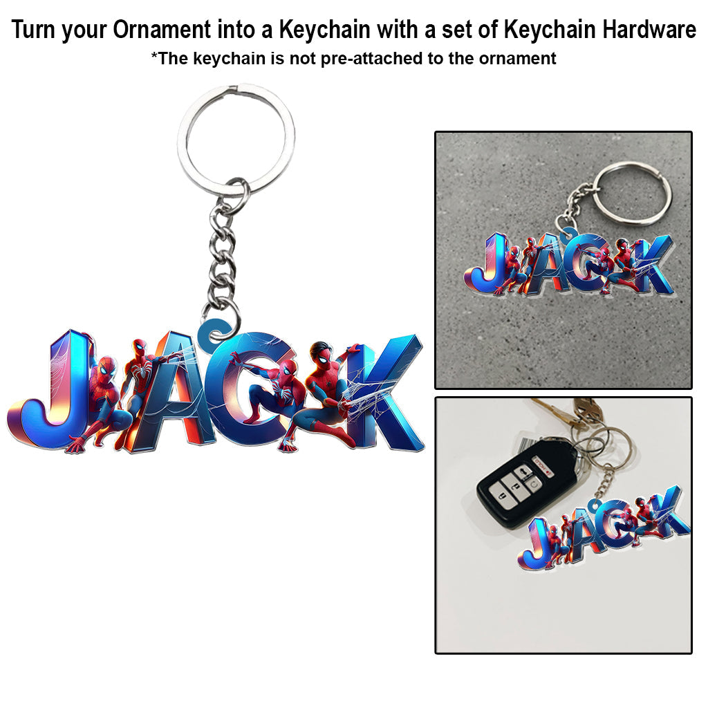 Spider Alphabet Letter - Personalized Kid Transparent Ornament