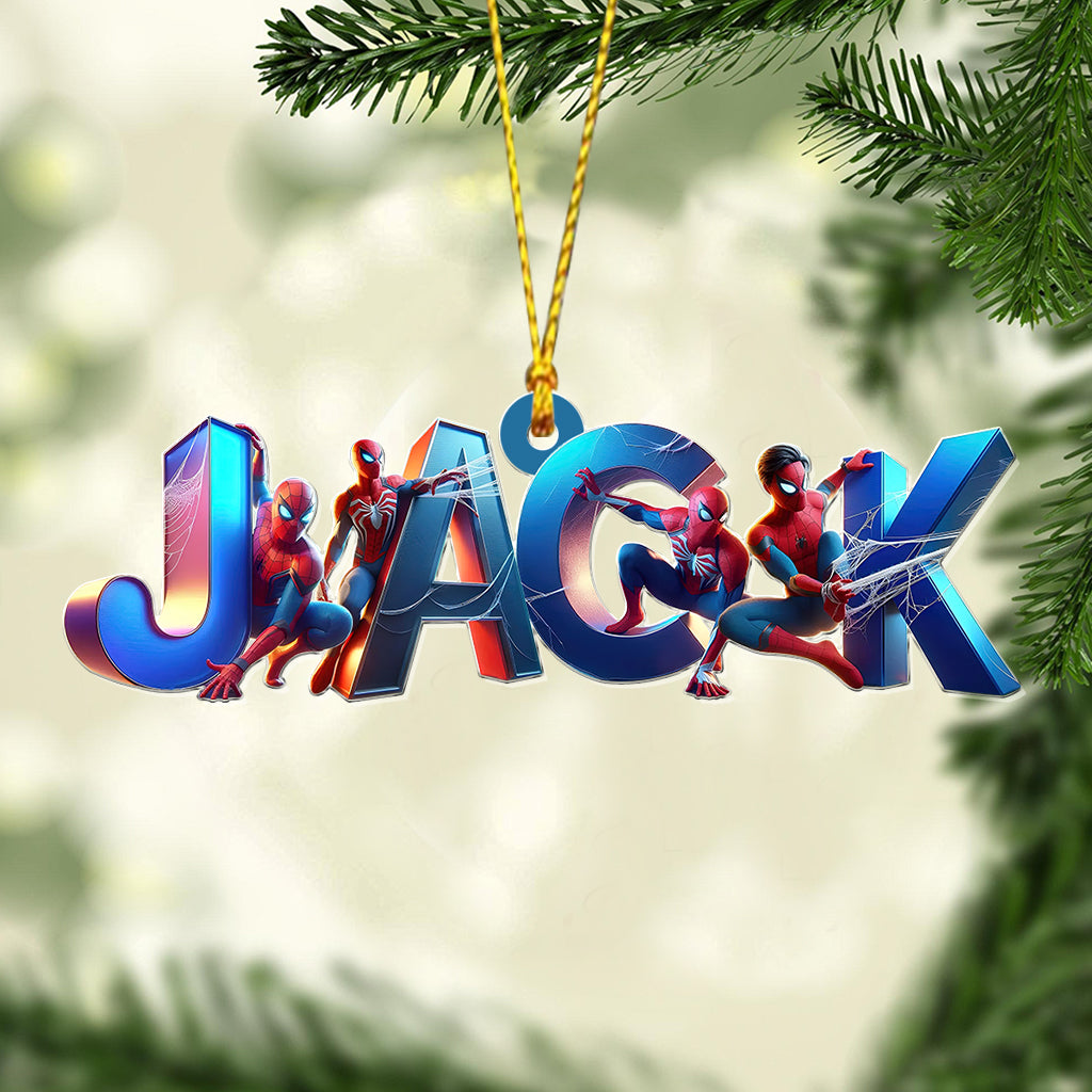 Spider Alphabet Letter - Personalized Kid Transparent Ornament