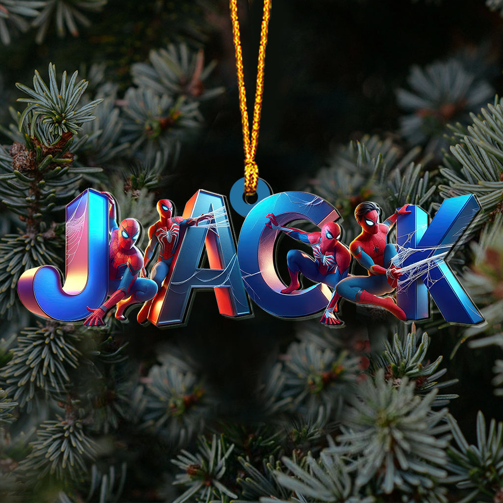 Spider Alphabet Letter - Personalized Kid Transparent Ornament