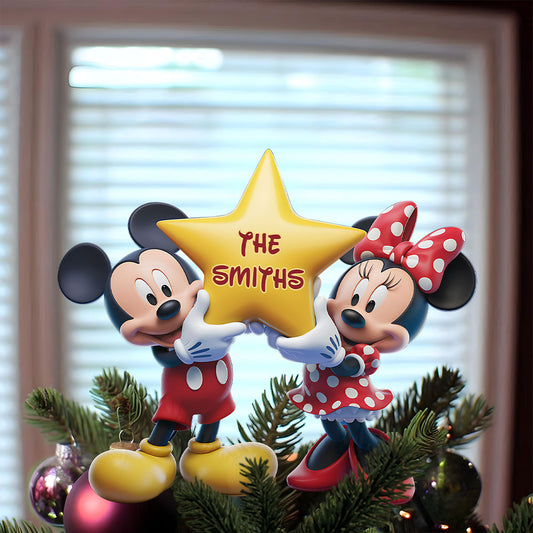 Cute Mouse Magical Christmas - Personalized Mouse Tree Topper