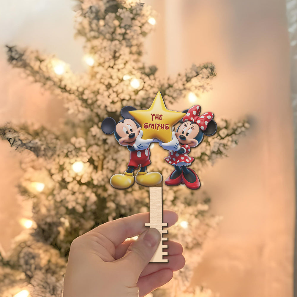 Cute Mouse Magical Christmas - Personalized Mouse Tree Topper