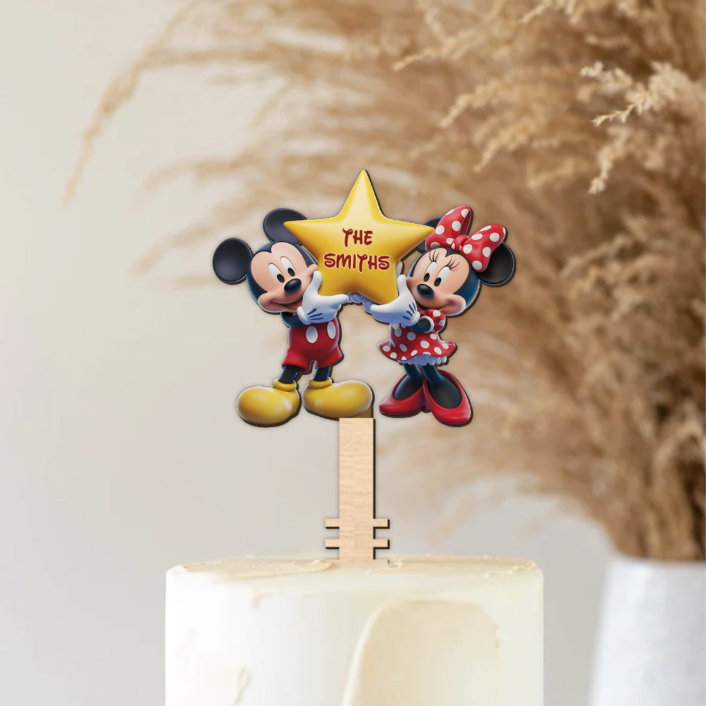 Cute Mouse Magical Christmas - Personalized Mouse Tree Topper