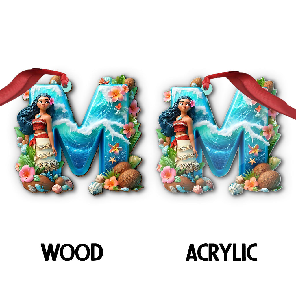 Beautiful Alphabet Letter - Personalized Mouse Ornament