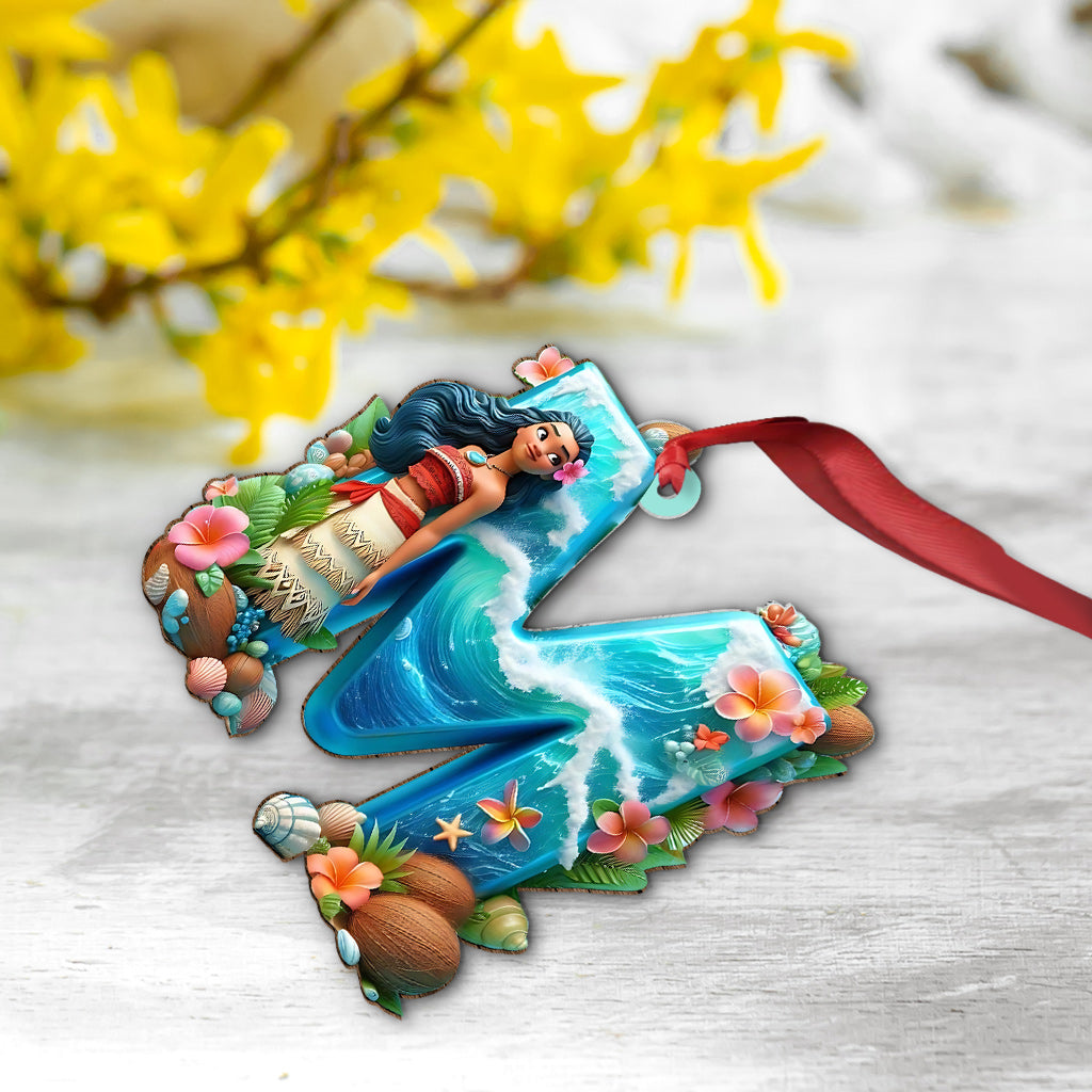 Beautiful Alphabet Letter - Personalized Mouse Ornament