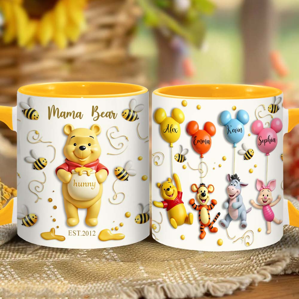 Mama Bear - Personalized Mouse Accent Mug