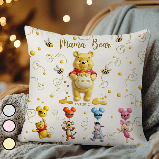 Mama Bear - Personalized Mouse Throw Pillow