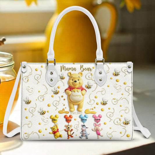 Mama Bear - Personalized Mouse Leather Handbag