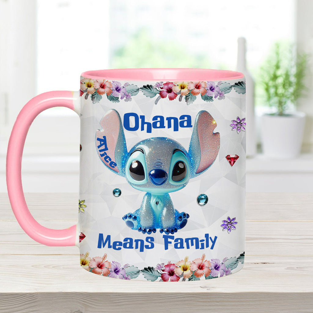 Ohana Means Family - Personalized Ohana Accent Mug