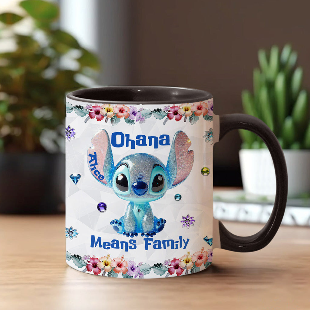 Ohana Means Family - Personalized Ohana Accent Mug