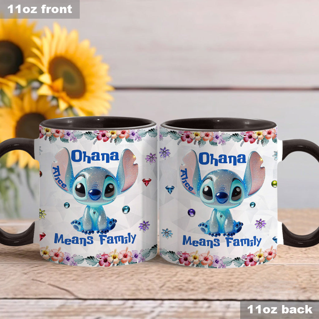 Ohana Means Family - Personalized Ohana Accent Mug