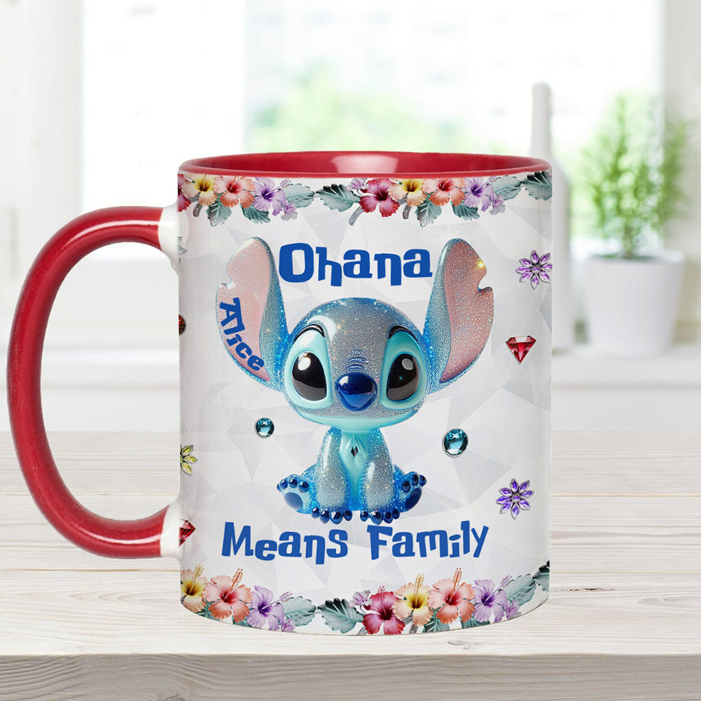 Ohana Means Family - Personalized Ohana Accent Mug