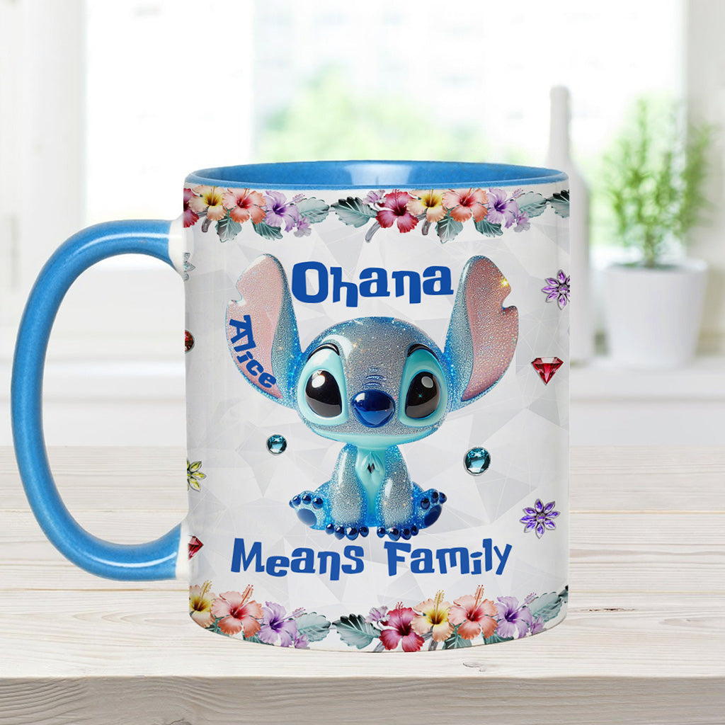 Ohana Means Family - Personalized Ohana Accent Mug