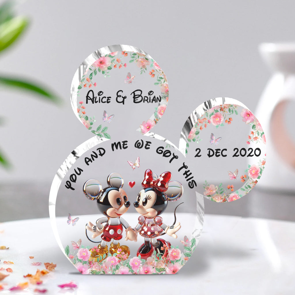 You & Me We Got This - Personalized Mouse Custom Shaped Acrylic Plaque