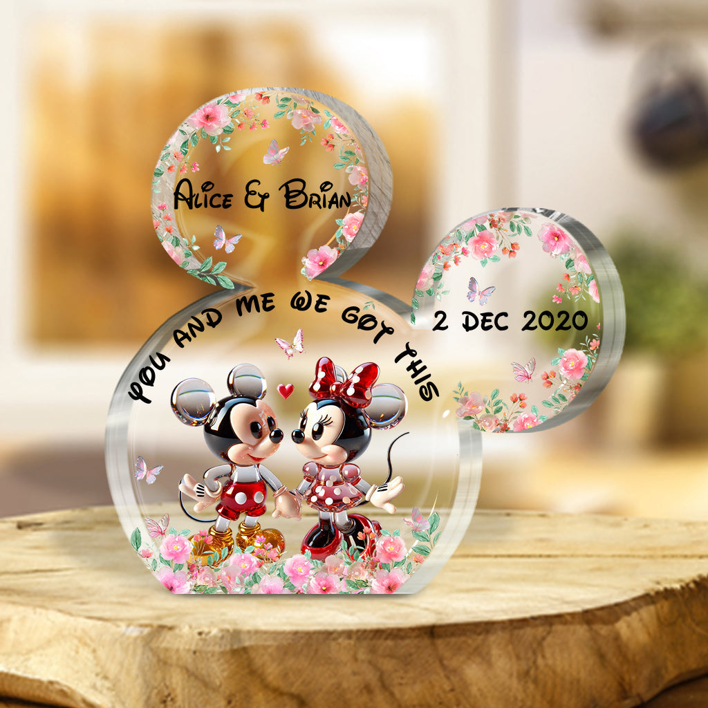 You & Me We Got This - Personalized Mouse Custom Shaped Acrylic Plaque