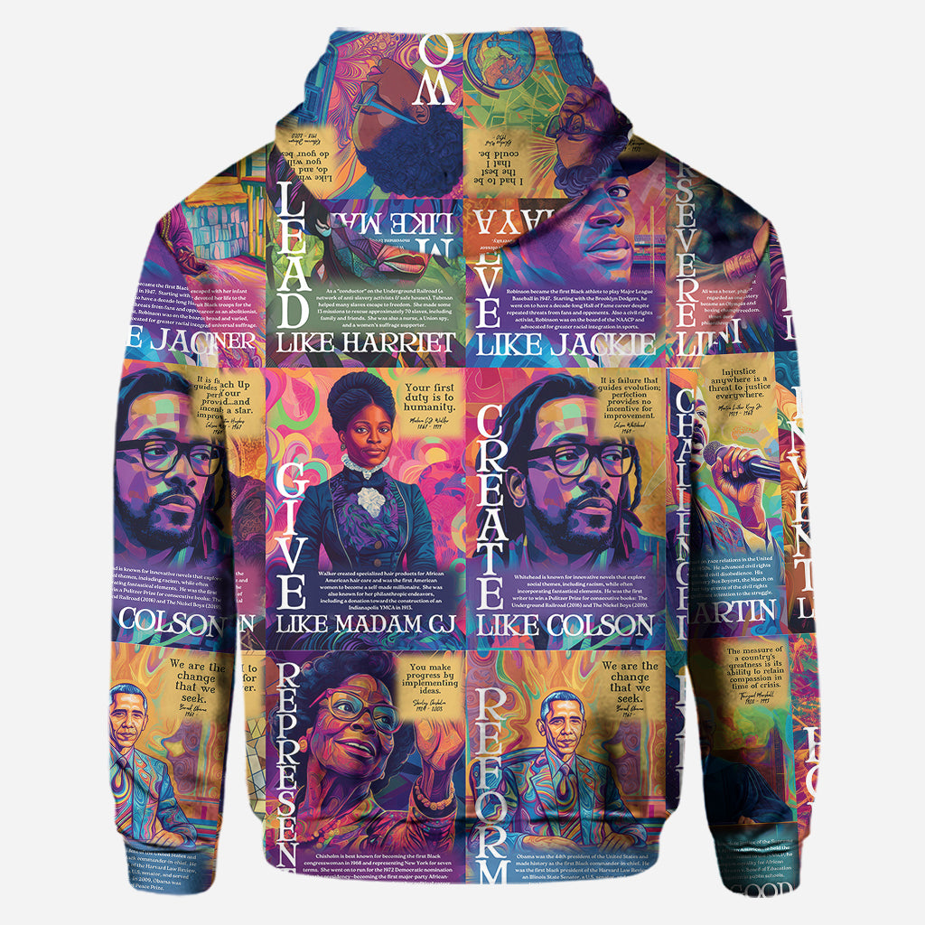 Rise Like Martin Dream Like Maya - Personalized African American Hoodie and Leggings
