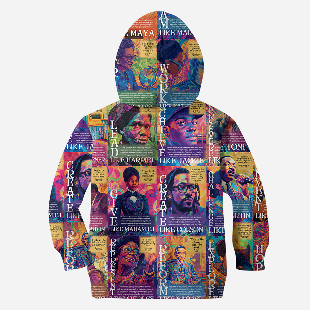 Rise Like Martin Dream Like Maya - Personalized African American Hoodie and Leggings