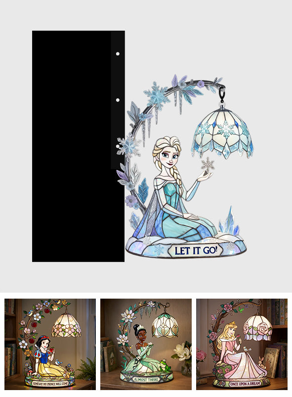 Once Upon A Dream - Personalized Beautiful Princess Bookshelf Lamp
