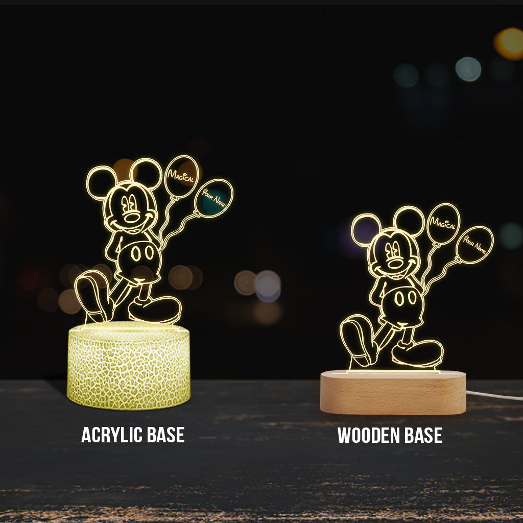 Magical - Personalized Mouse Shaped Plaque Light Base