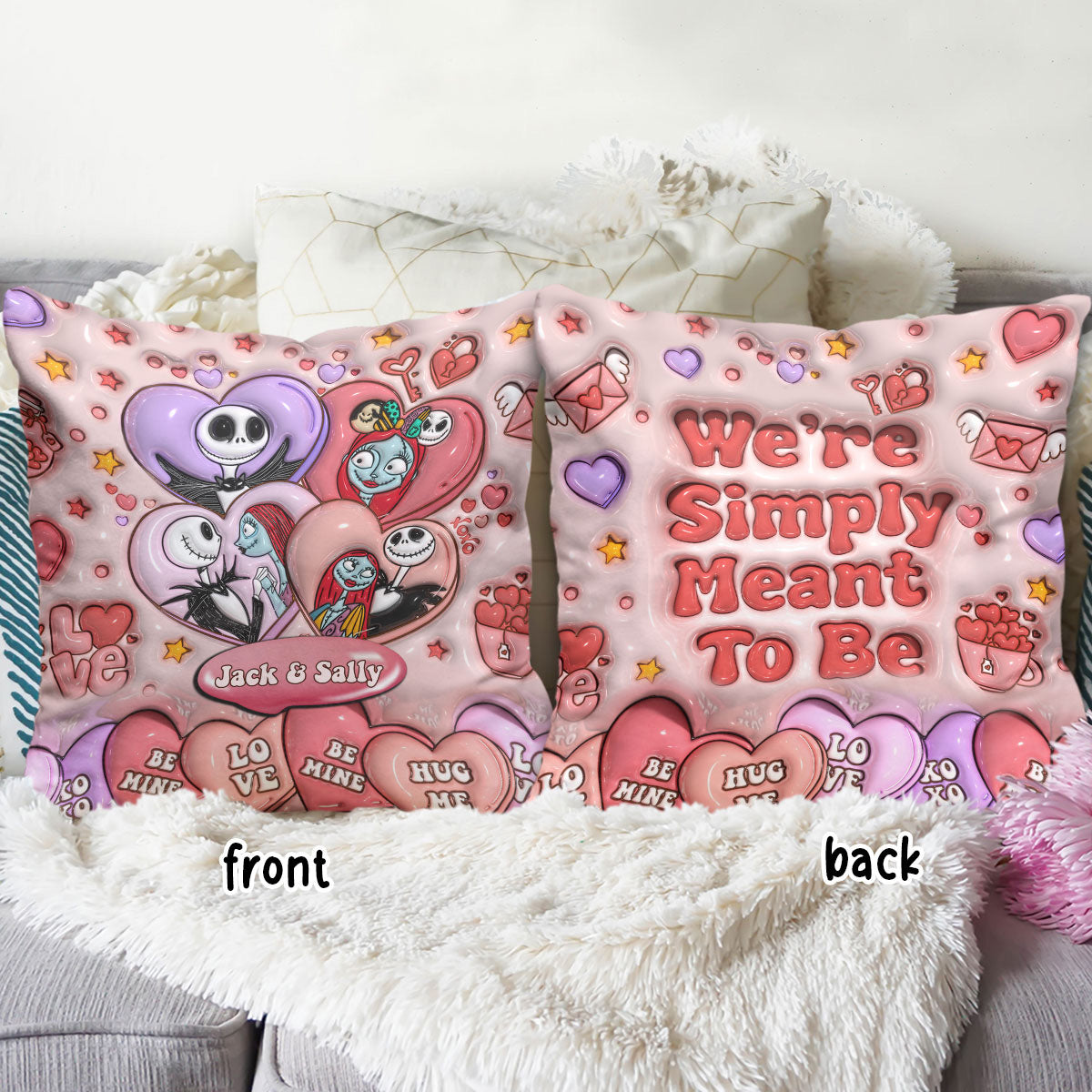 We’re Simply Meant To Be - Personalized Nightmare Throw Pillow