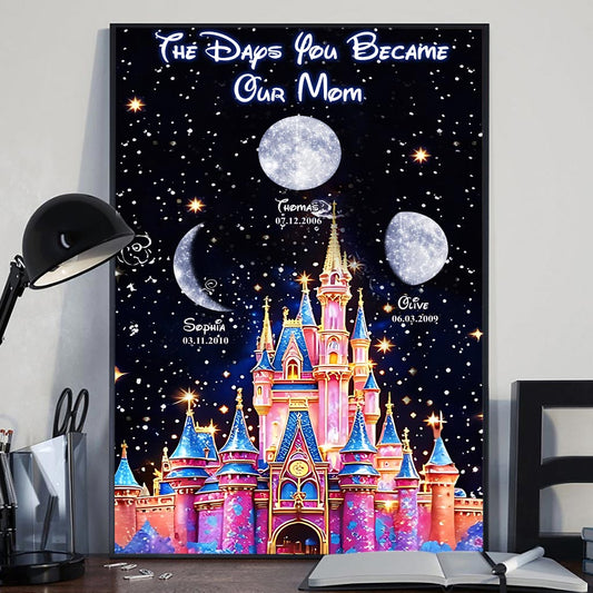 We Love You To The Moon And Back - Personalized Mother Canvas And Poster