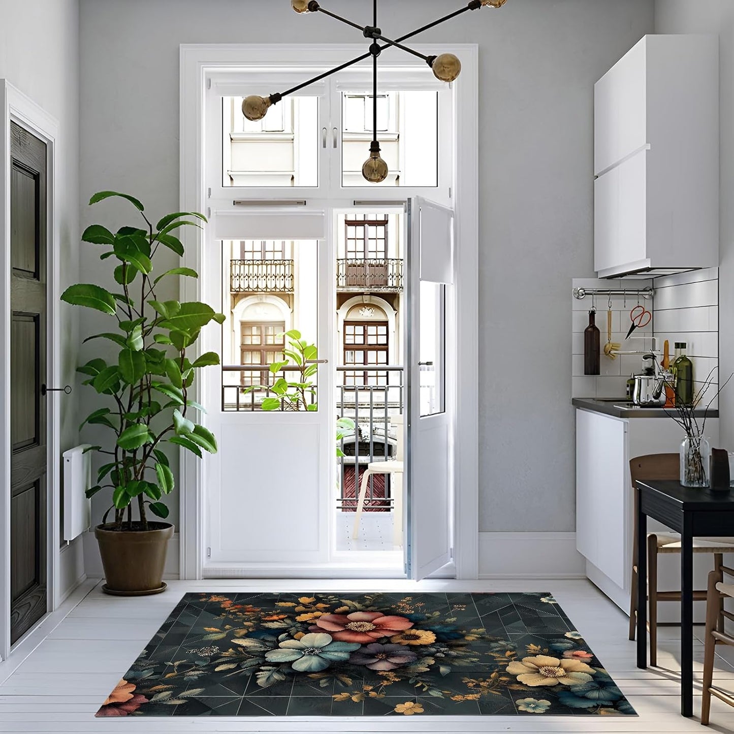 800 GSM Velvet-Soft Area Rug – Thick Cushioned Memory Foam Core, Non-Slip TPR Backing