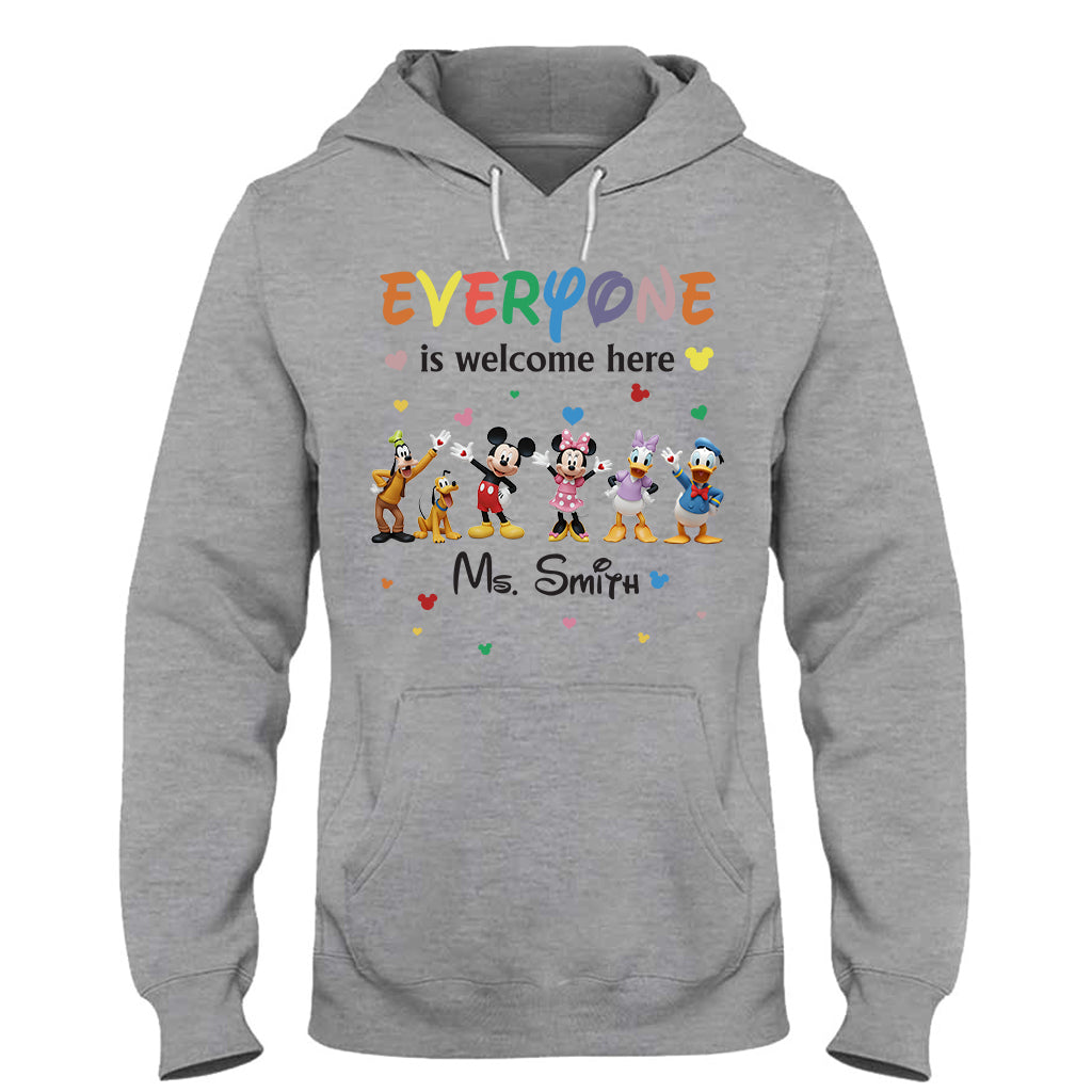 Everyone Is Welcome Here - Personalized Mouse T-shirt And Hoodie