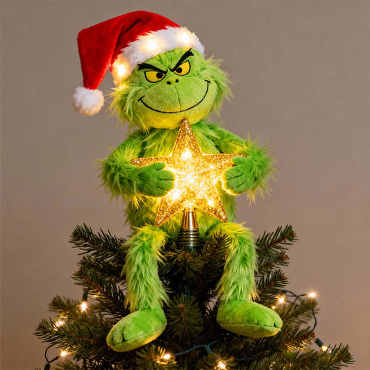 [MUST-HAVE] Merry Grinchmas - Stole Christmas LED Light Tree Topper