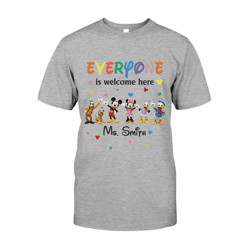 Everyone Is Welcome Here - Personalized Mouse T-shirt And Hoodie