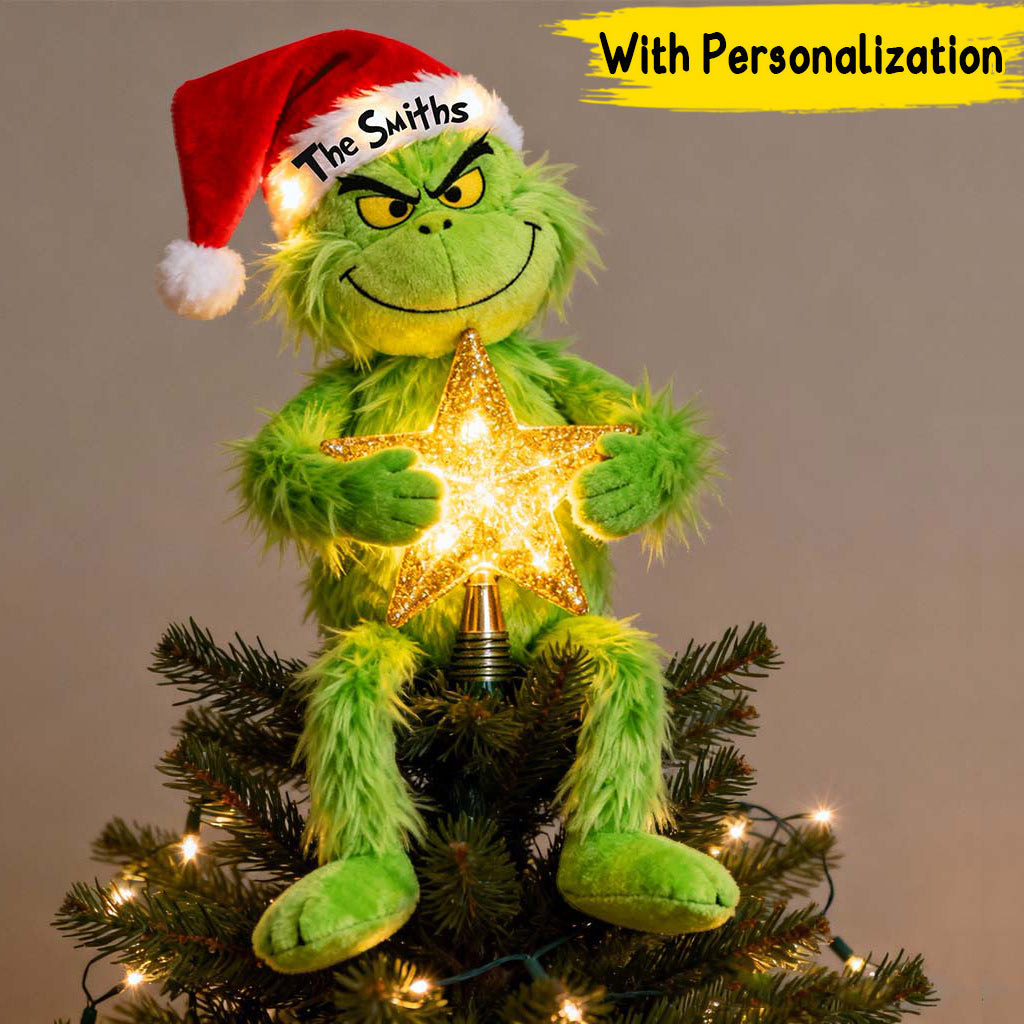 Merry Grinchmas - Stole Christmas LED Light Tree Topper