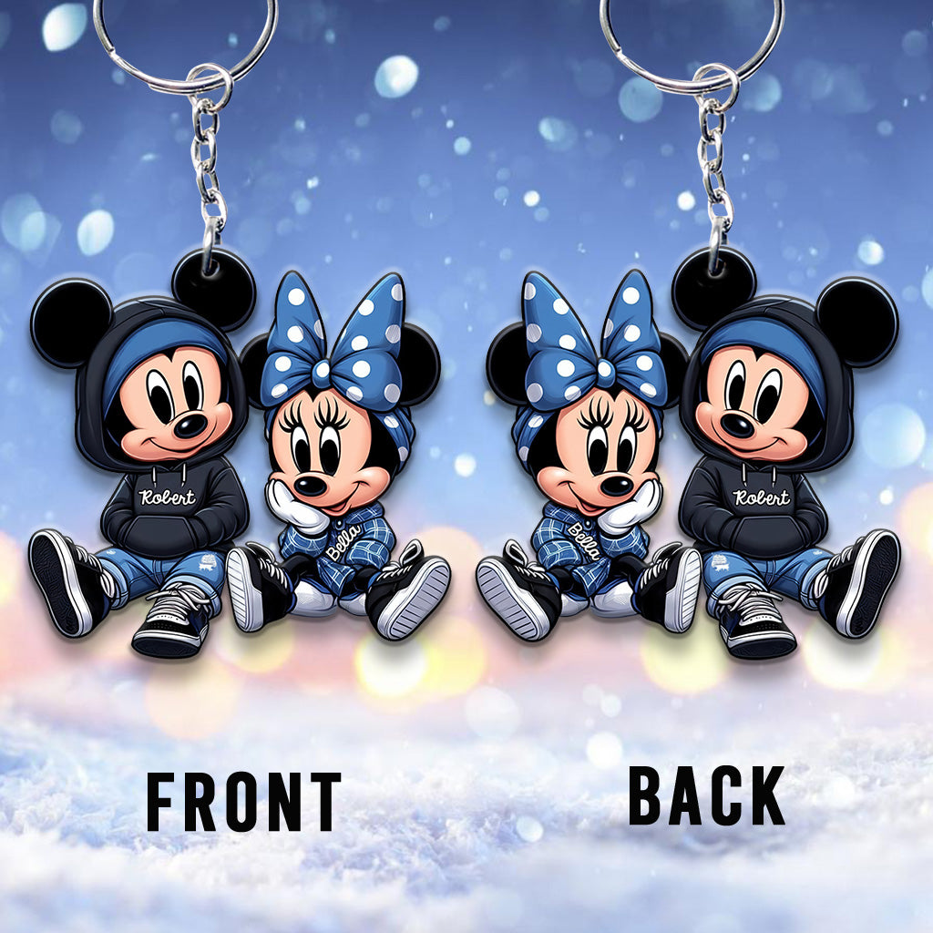 Chicano & Chicana Mouse - Personalized Mouse Keychain