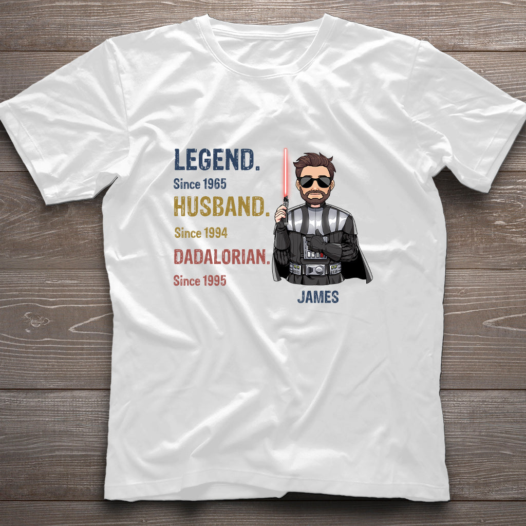 Legend Husband Dadalorian Papalorian - Personalized The Force T-shirt And Hoodie
