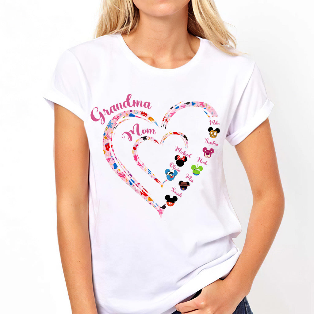Happiest Grandma - Personalized Mouse T-shirt And Hoodie