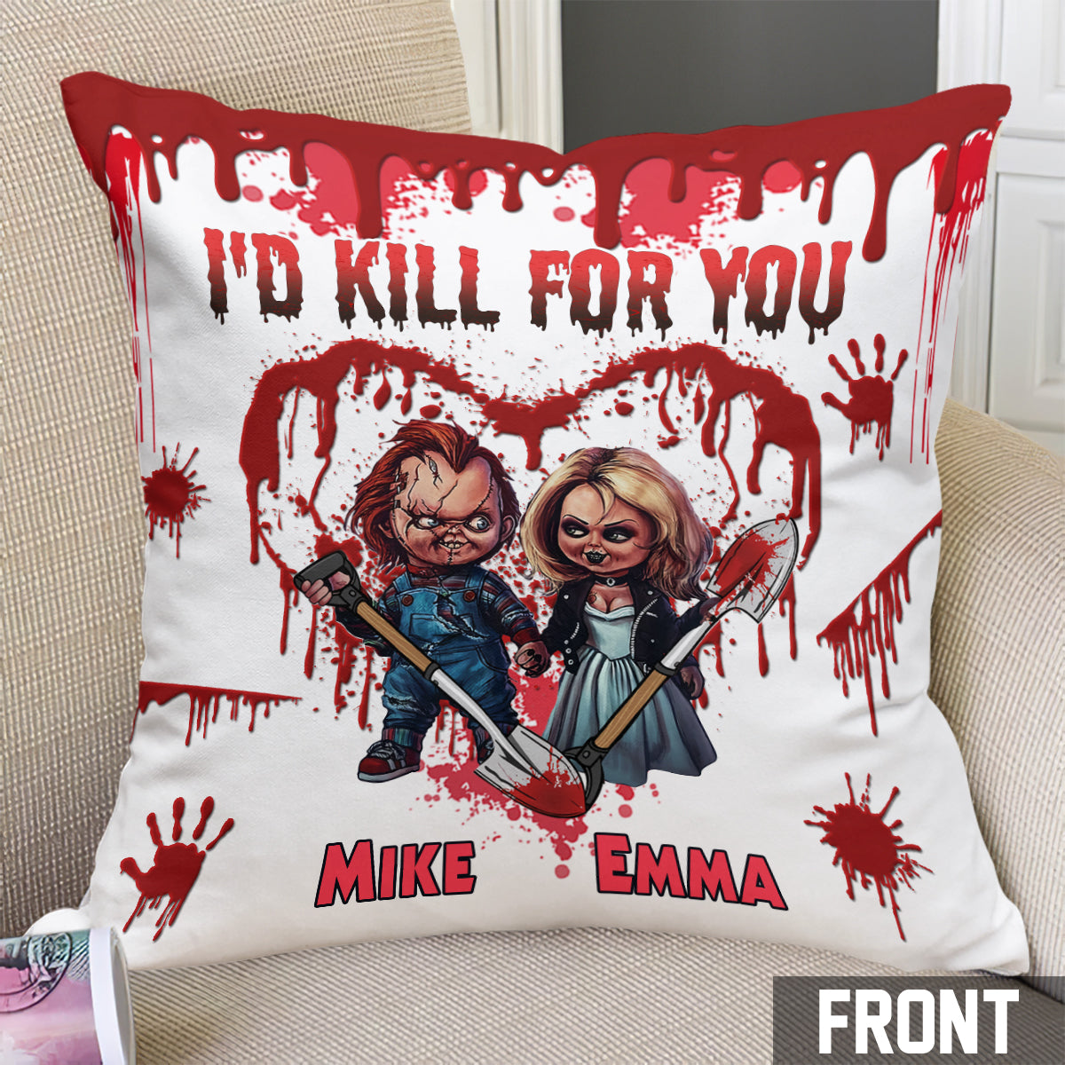 I'd Kill For You - Personalized Throw Pillow