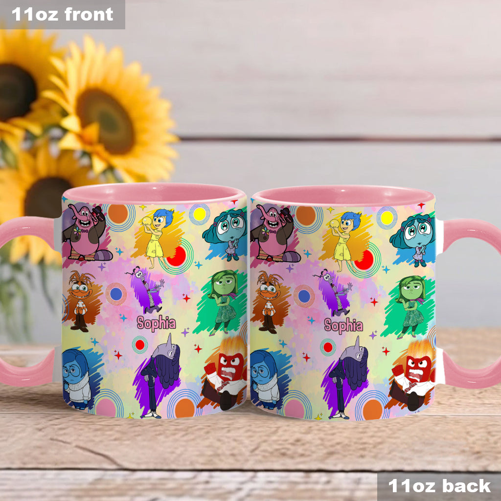 Feel All The Feels Emotion Friends - Personalized Accent Mug