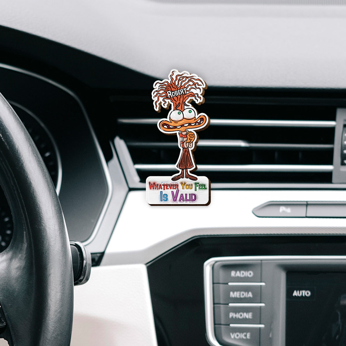 Whatever You Feel Is Valid - Personalized Shaped Car Visor Clip