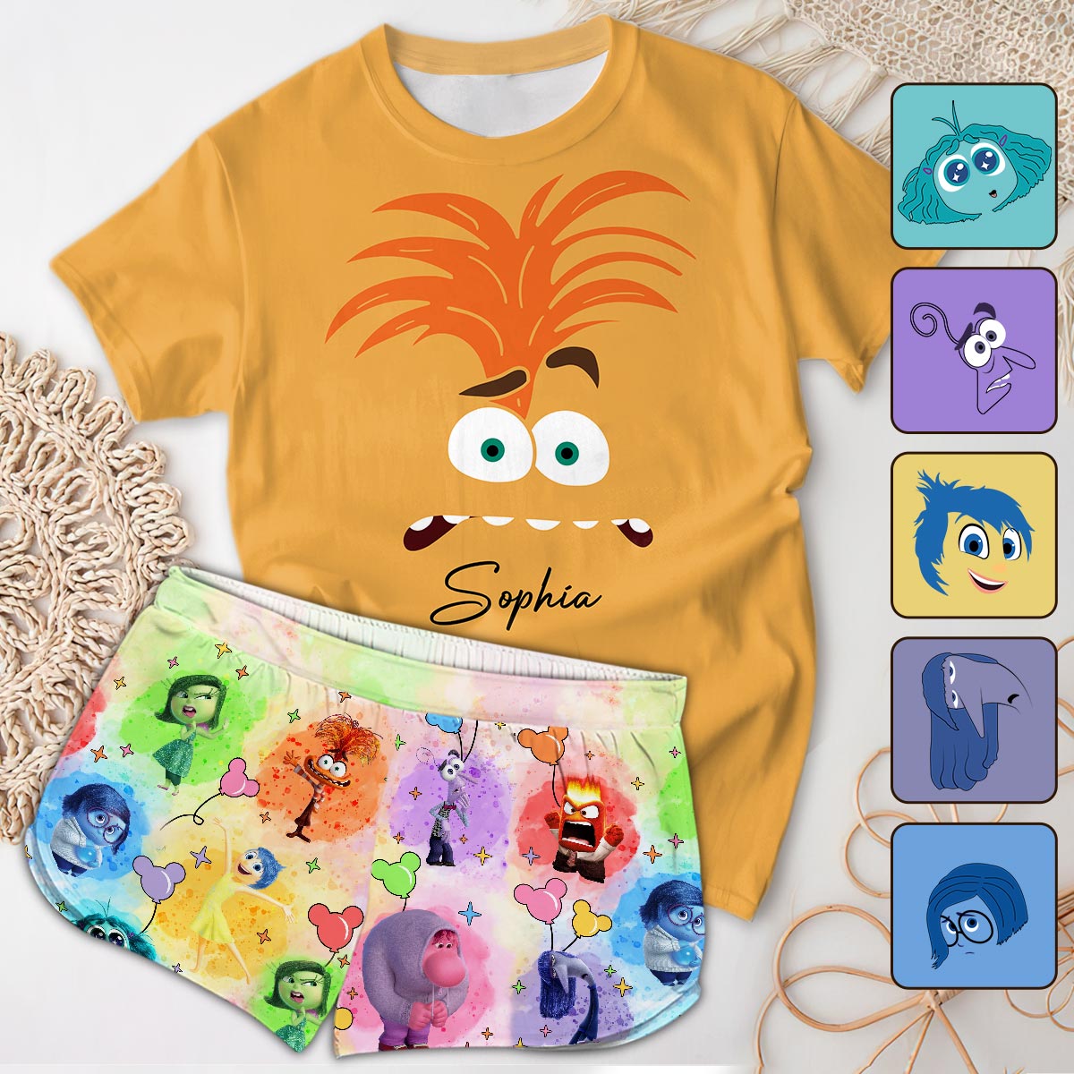 Today I Feel - Personalized Inside Out All Over Shirt & Women Shorts