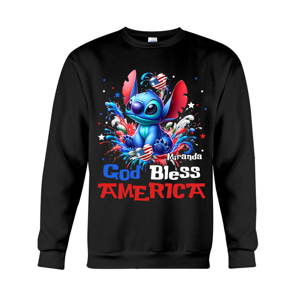God Bless America - Personalized Ohana T-shirt And Hoodie