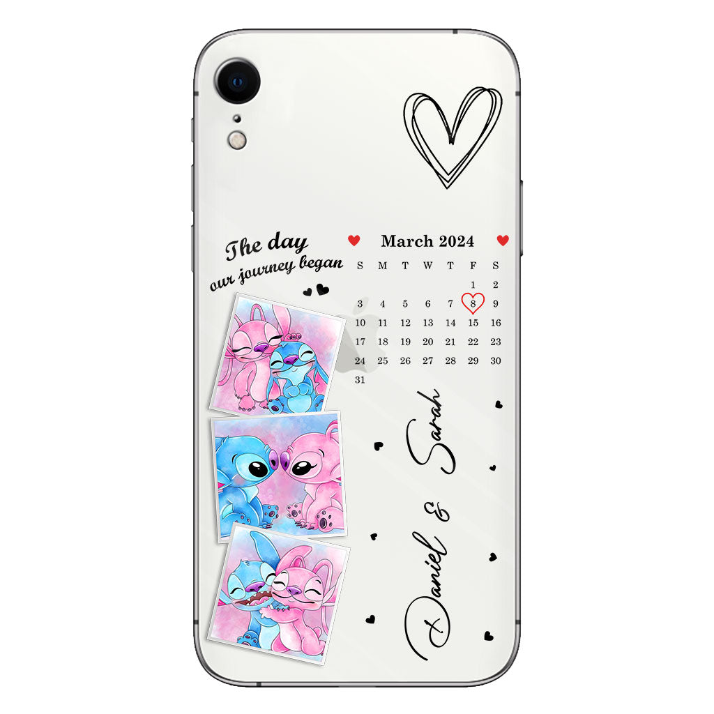 The Day Our Journey Began Ohana Calendar Custom - Personalized Ohana Clear Phone Case