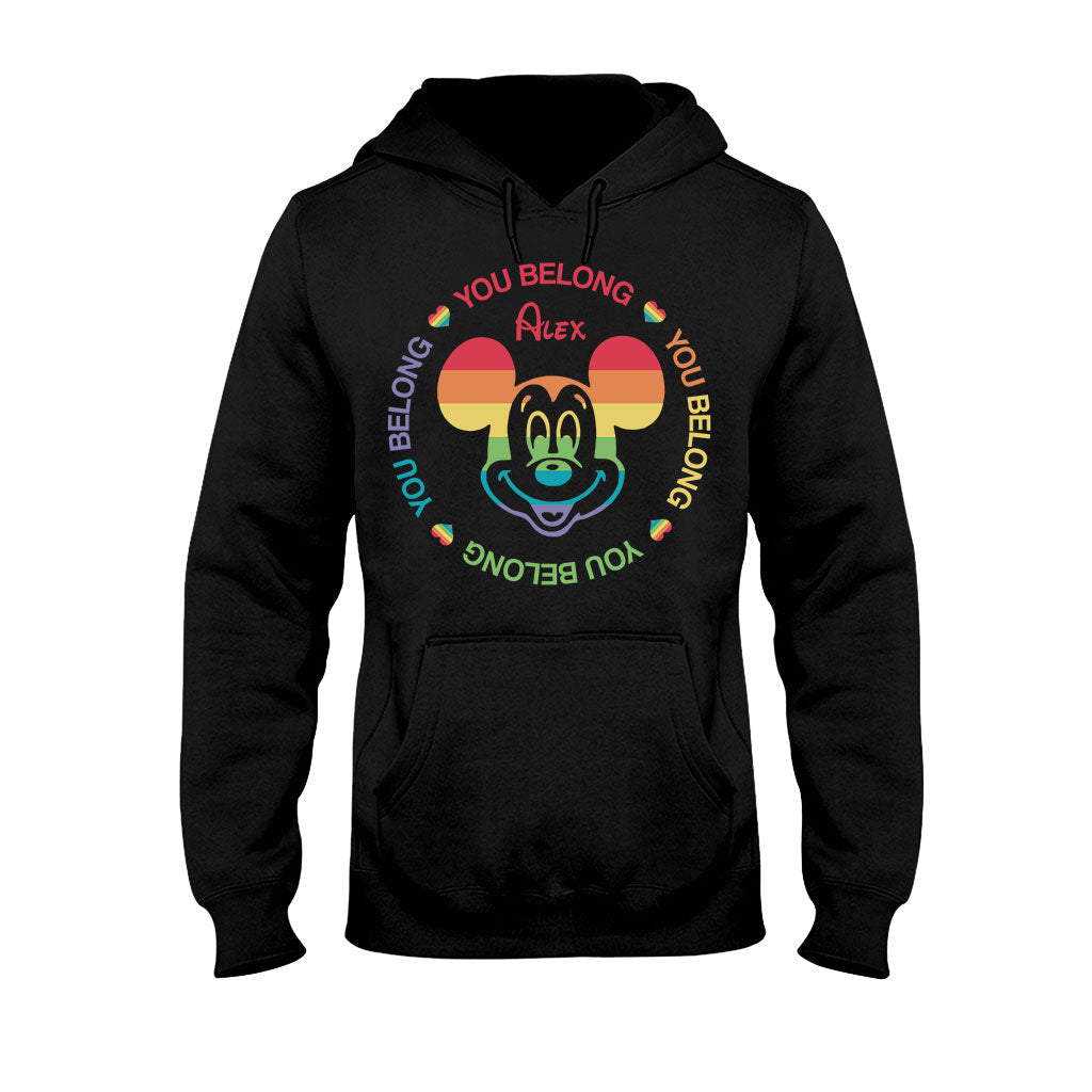 You Belong Mouse Ears Pride - Personalized LGBT Support T-shirt And Hoodie